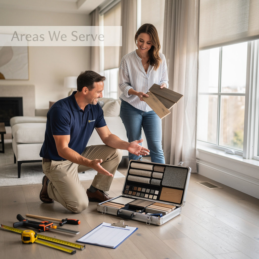 Brent & Jeff's Flooring service area map highlighting Santa Ynez, Solvang, and Santa Barbara County for flooring and window covering installations